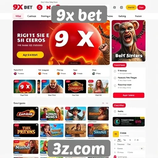 Interface do usuário no site 9x bet é intuitiva